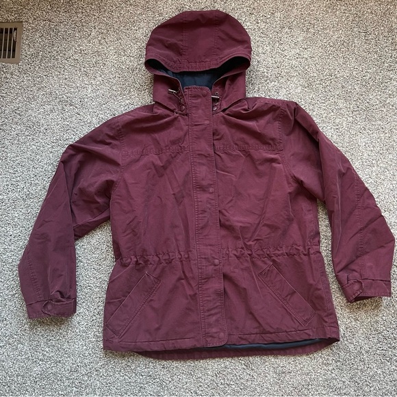 Eddie Bauer Jackets & Blazers - Eddie Bauer Wool Blend Lined Chore Jacket, Burgundy Color, Size Large